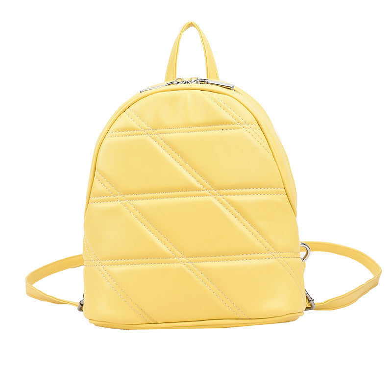 Wholesale Rhombus PU Leather Backpack